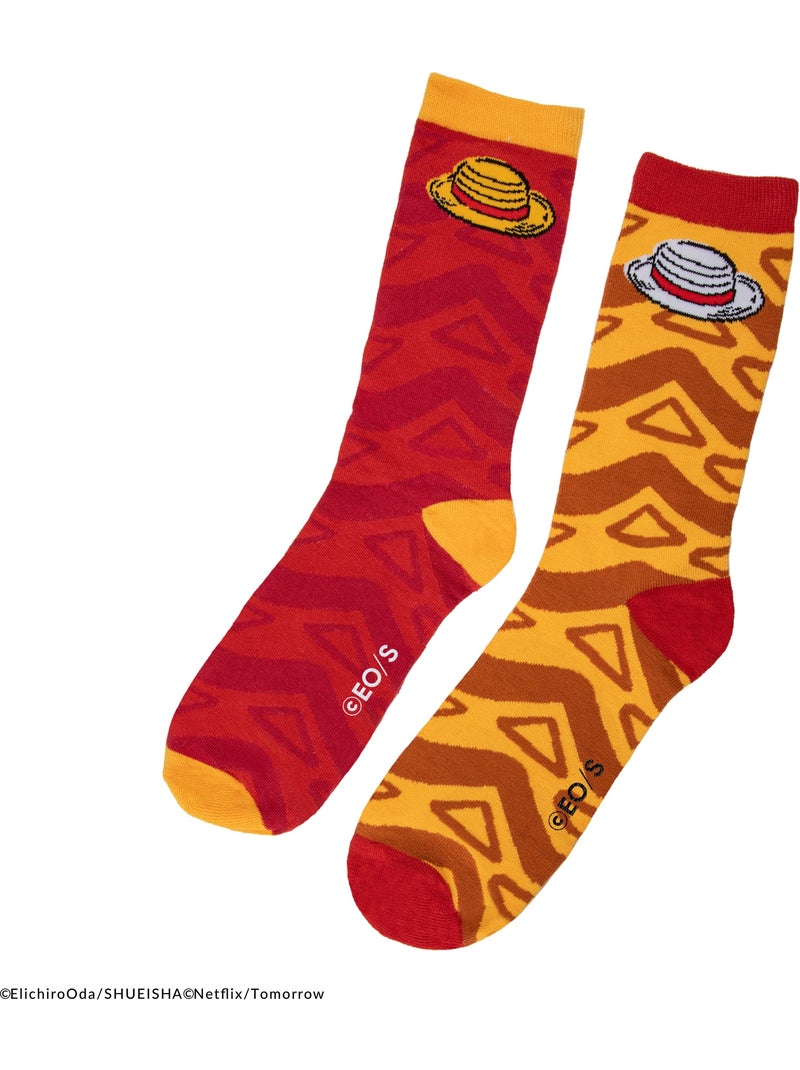 Capsule de Noël Chaussettes Luffy - One Piece Rouge - Kiabi