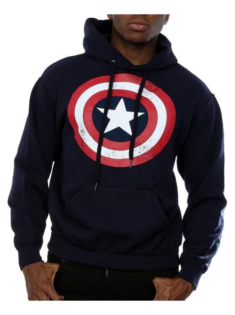 Captain America - Sweat à capuche Bleu marine - Kiabi