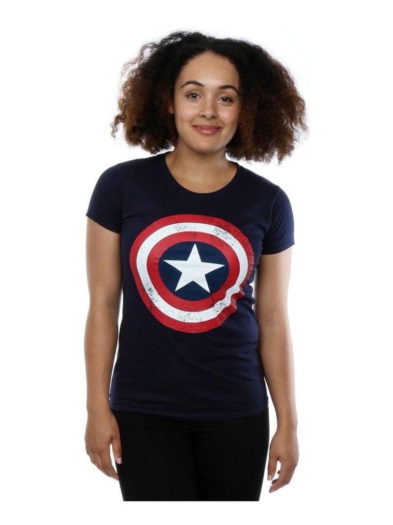 Captain America - T-shirt Noir Bleu marine - Kiabi