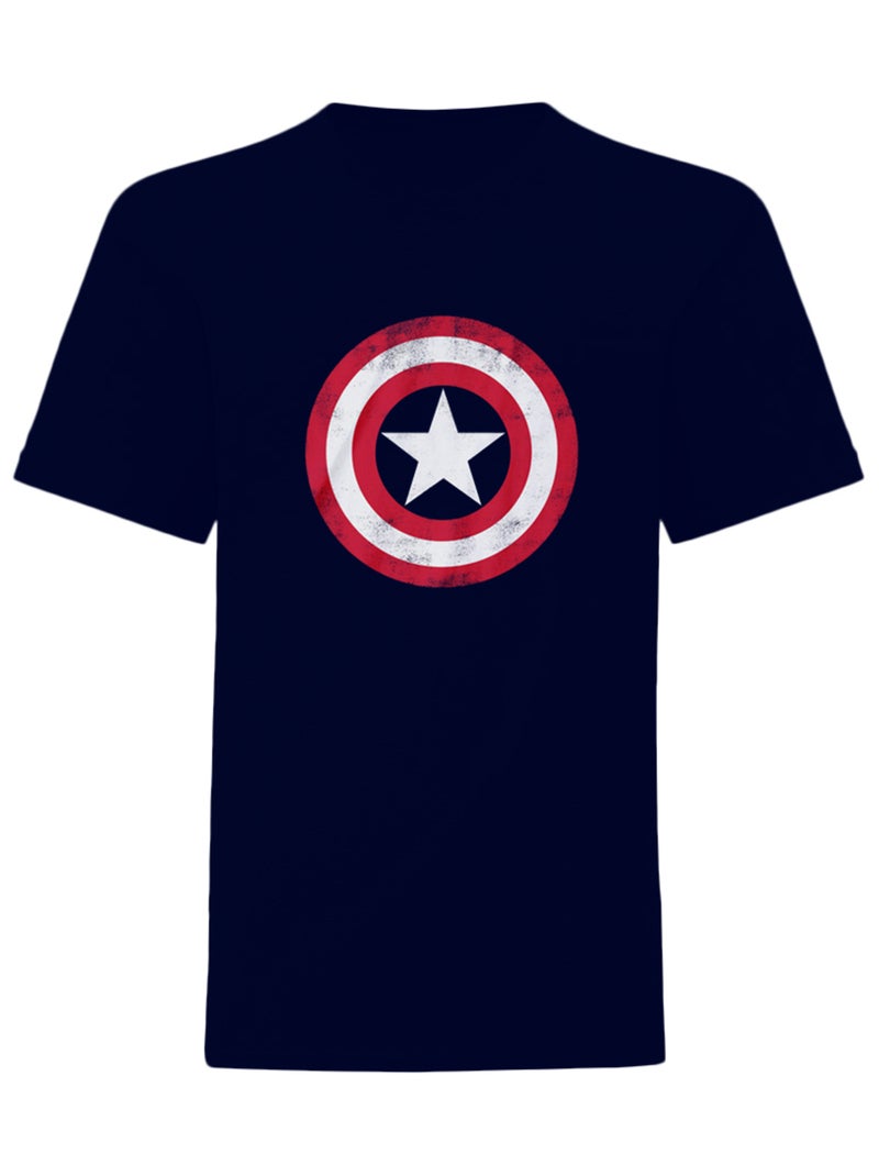Captain America - T-shirt Noir Bleu marine - Kiabi