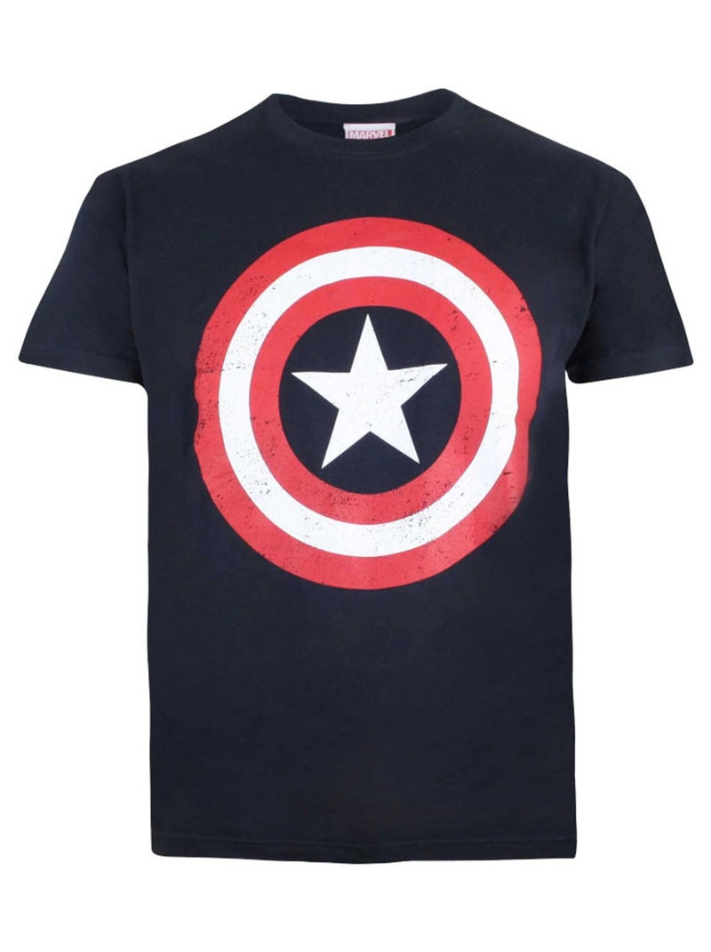 Captain America - T-shirt Noir Bleu marine - Kiabi