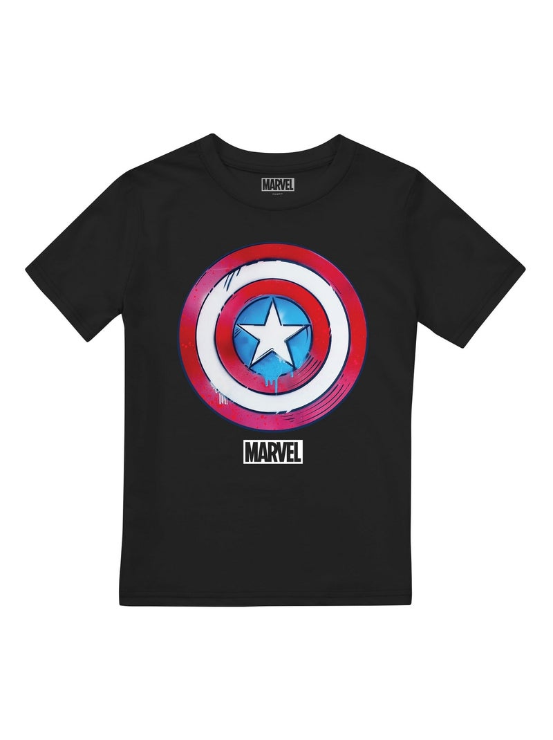 Captain America - T-shirt Noir - Kiabi