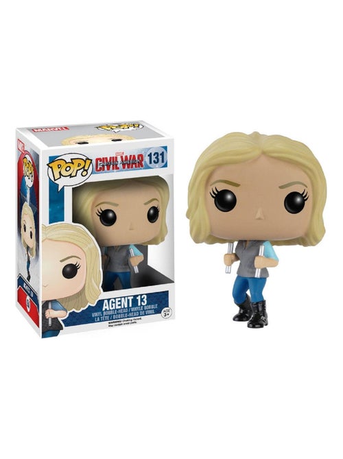 Captain America Civil War POP! Vinyl Bobble Head Agent 13 10 cm - Kiabi