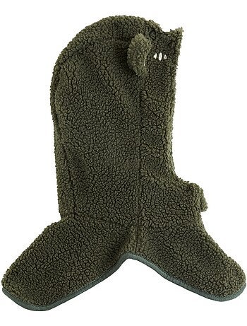 Capuche bébé en sherpa ginkgo