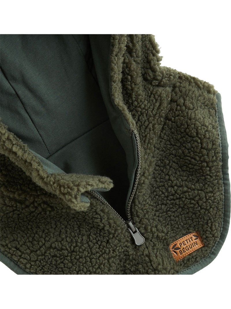 Capuche bébé en sherpa ginkgo Vert - Kiabi