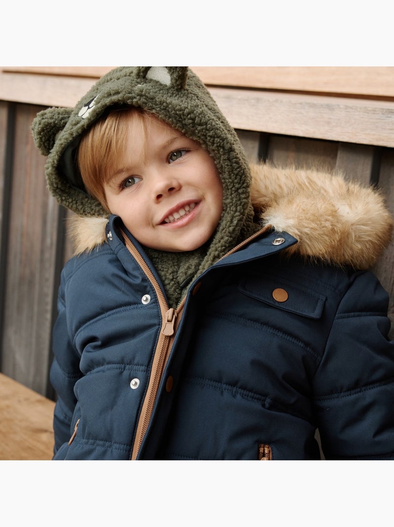 Capuche bébé en sherpa ginkgo Vert - Kiabi