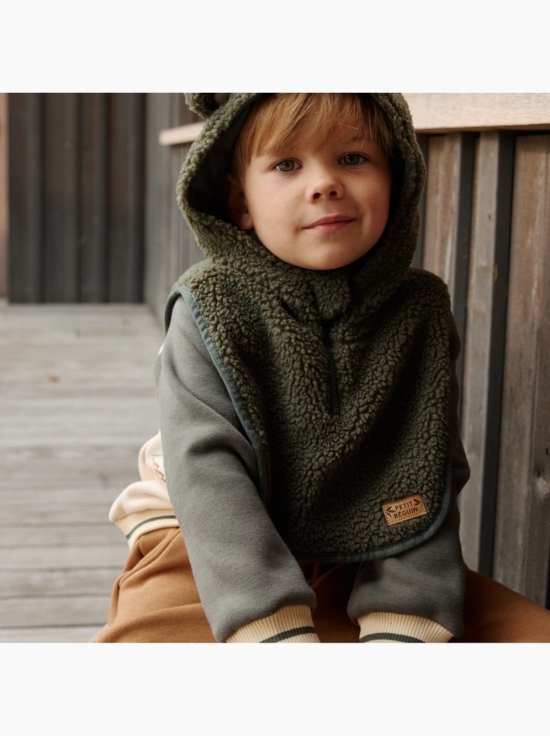 Capuche bébé en sherpa ginkgo Vert - Kiabi