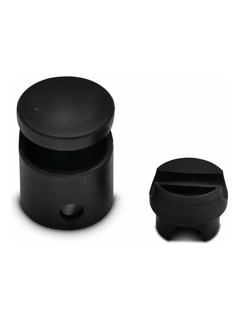 Capuchon montant supérieur filet de trampoline (lot de 4) Noir - Kiabi