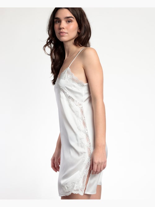 Caraco ADMAS CLASSIC en satin et guipure pour femme - Kiabi