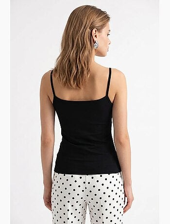 Caraco ajusté en viscose et dentelle mixray