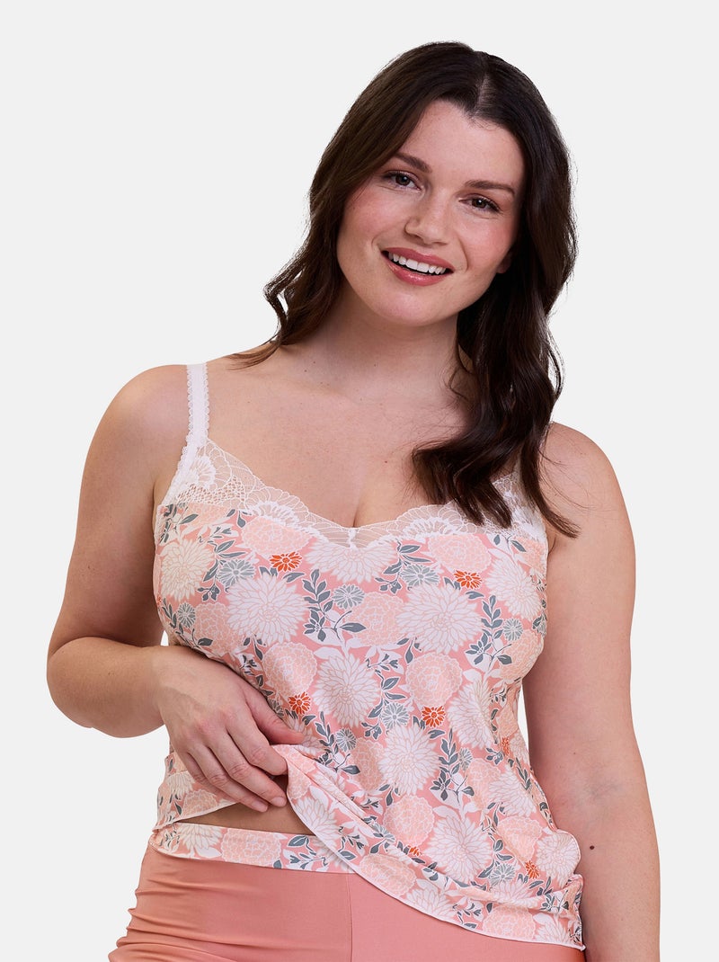 Caraco Aurélie Sans Complexe Blanc Rose - Kiabi
