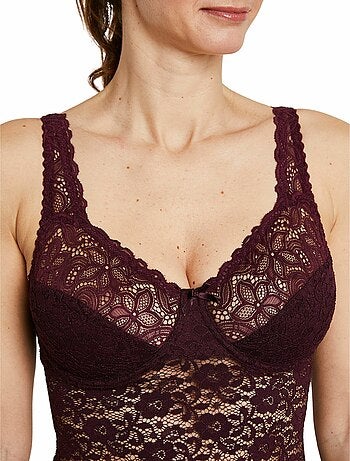 Caraco avec armatures devant dentelle - Afibel