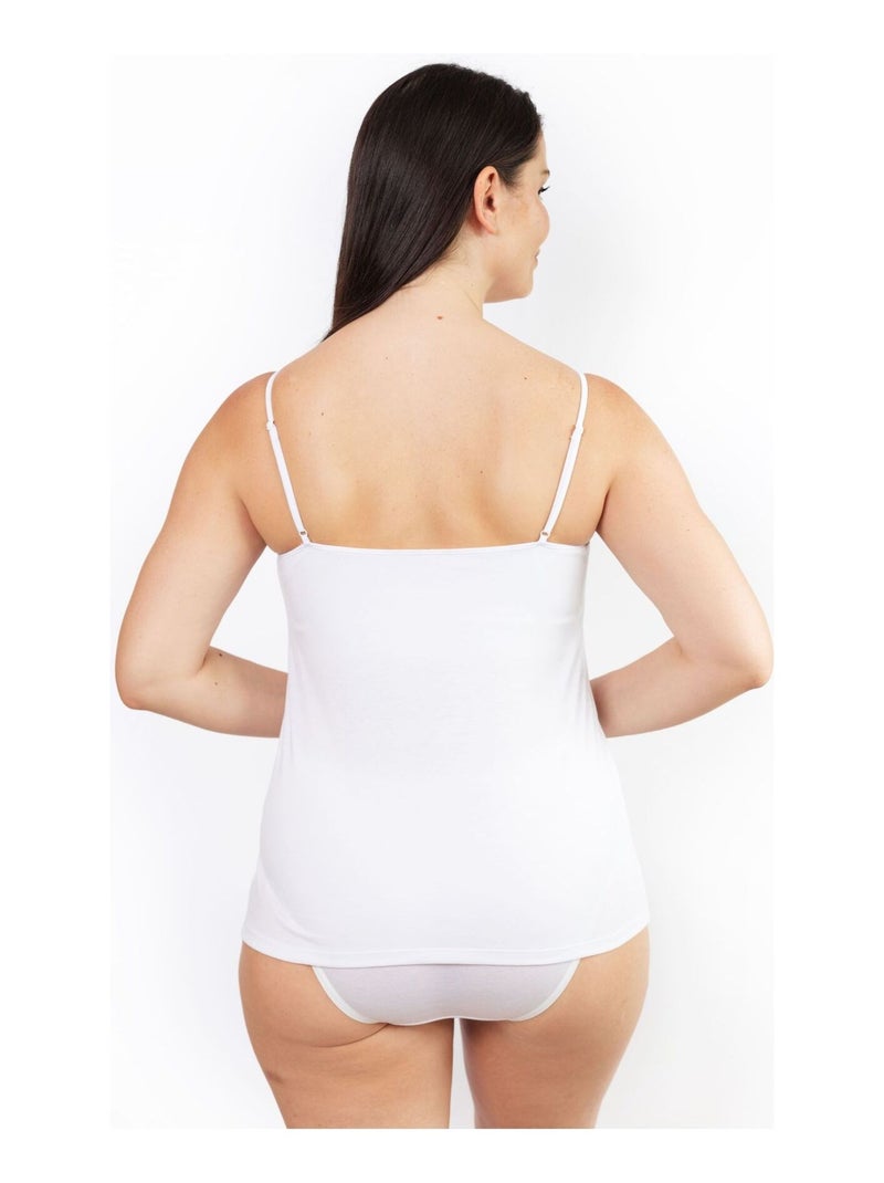 CARACO AVEC BRASSIERE INTEGREE CAMILLE LINGERIE Blanc Blanc - Kiabi