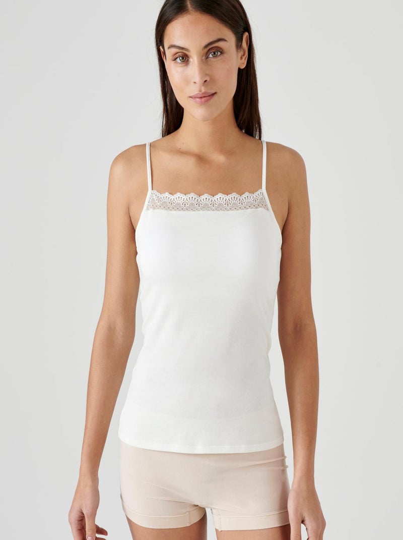 Caraco brassière intégrée Perfect Fit by Damart - Damart Blanc - Kiabi