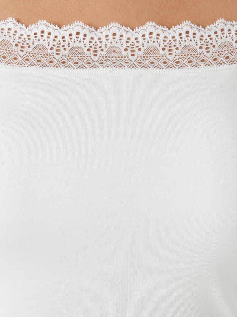 Caraco brassière intégrée Perfect Fit by Damart - Damart Blanc - Kiabi