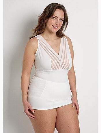 Caraco découpe soutien-gorge tulle effet rayé - AFIBEL