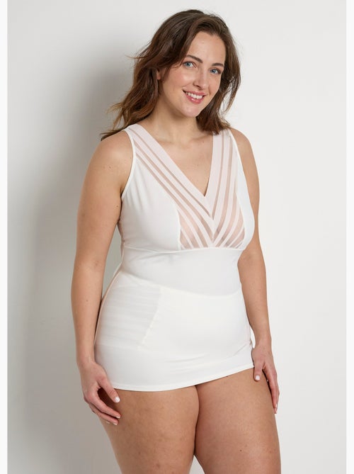 Caraco découpe soutien-gorge tulle effet rayé - AFIBEL - Kiabi