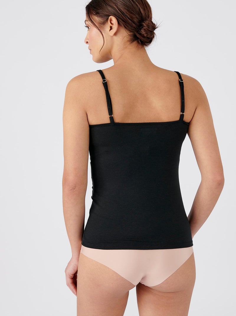 Caraco dentelle Thermolactyl invisible thermique - Damart Noir - Kiabi