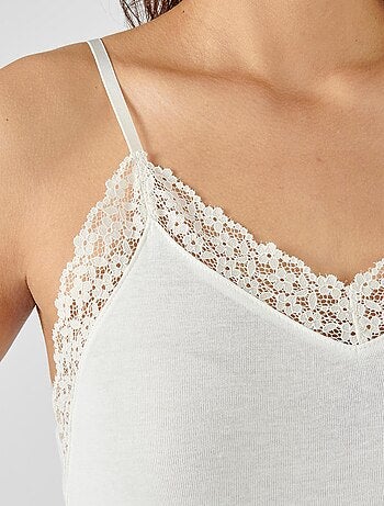 Caraco dentelle Thermolactyl Sensitive thermique - Damart