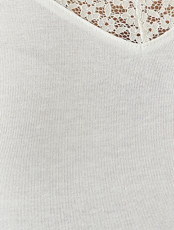 Caraco dentelle Thermolactyl Sensitive thermique - Damart