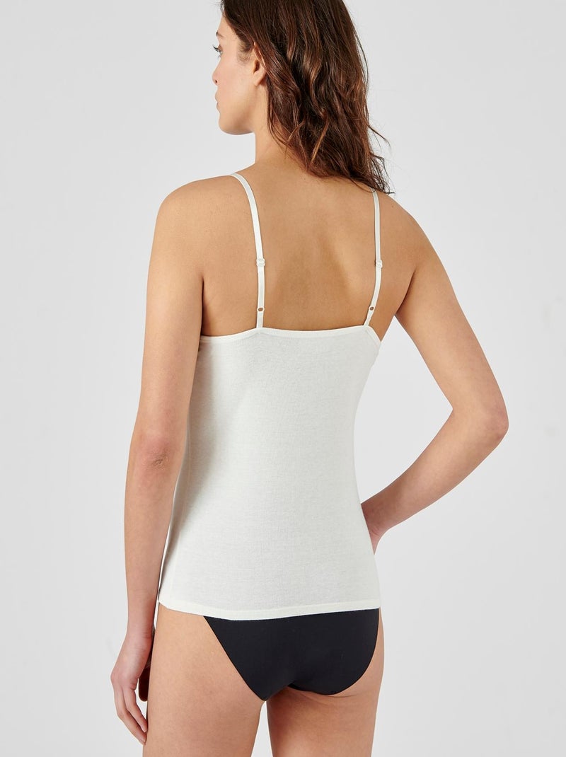 Caraco dentelle Thermolactyl Sensitive thermique - Damart Blanc - Kiabi