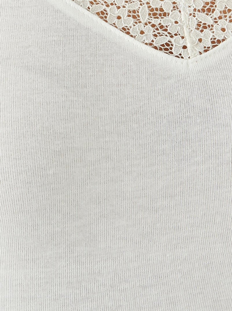 Caraco dentelle Thermolactyl Sensitive thermique - Damart Blanc - Kiabi