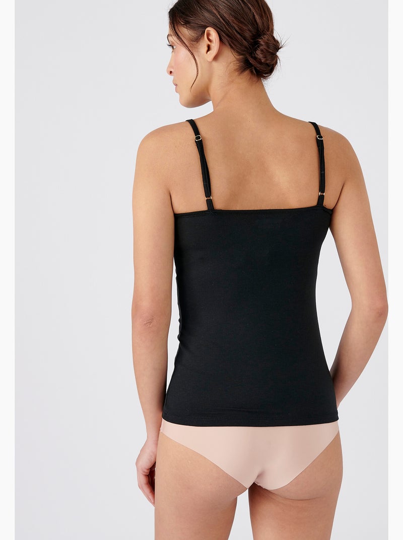 Caraco dentelle Thermolactyl Sensitive thermique - Damart Noir - Kiabi