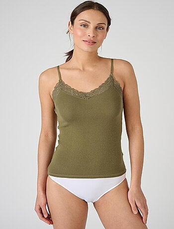 Caraco dentelle Thermolactyl Sensitive thermique - Damart