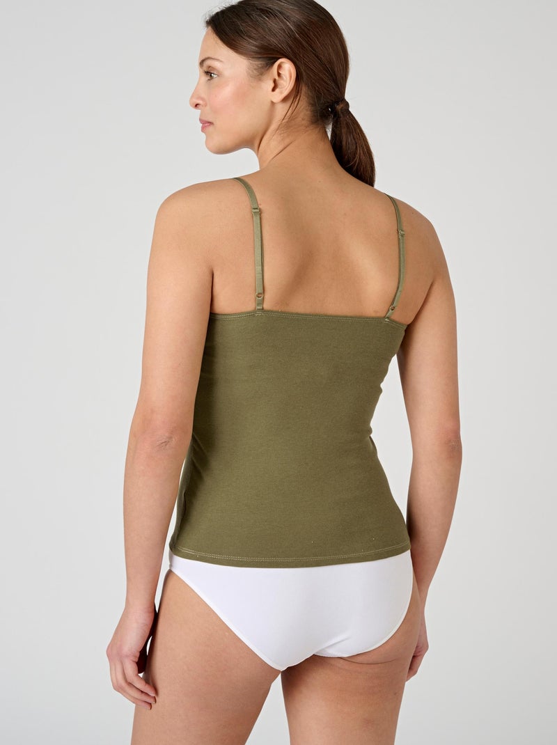 Caraco dentelle Thermolactyl Sensitive thermique - Damart Vert - Kiabi