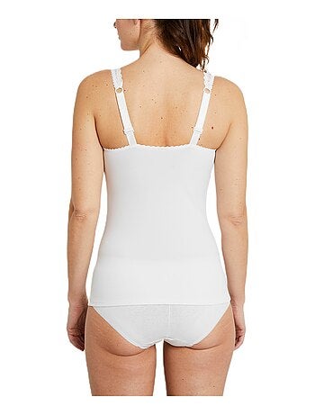 Caraco en maille et dentelle extensibles