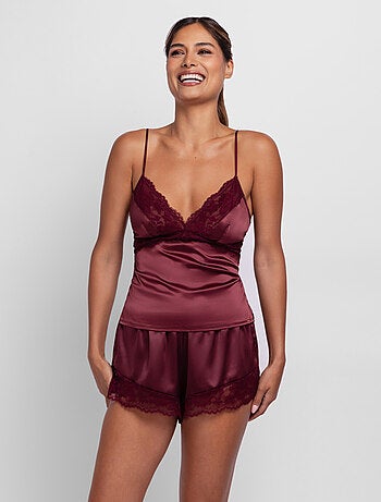 Caraco en satin lyra Dorina