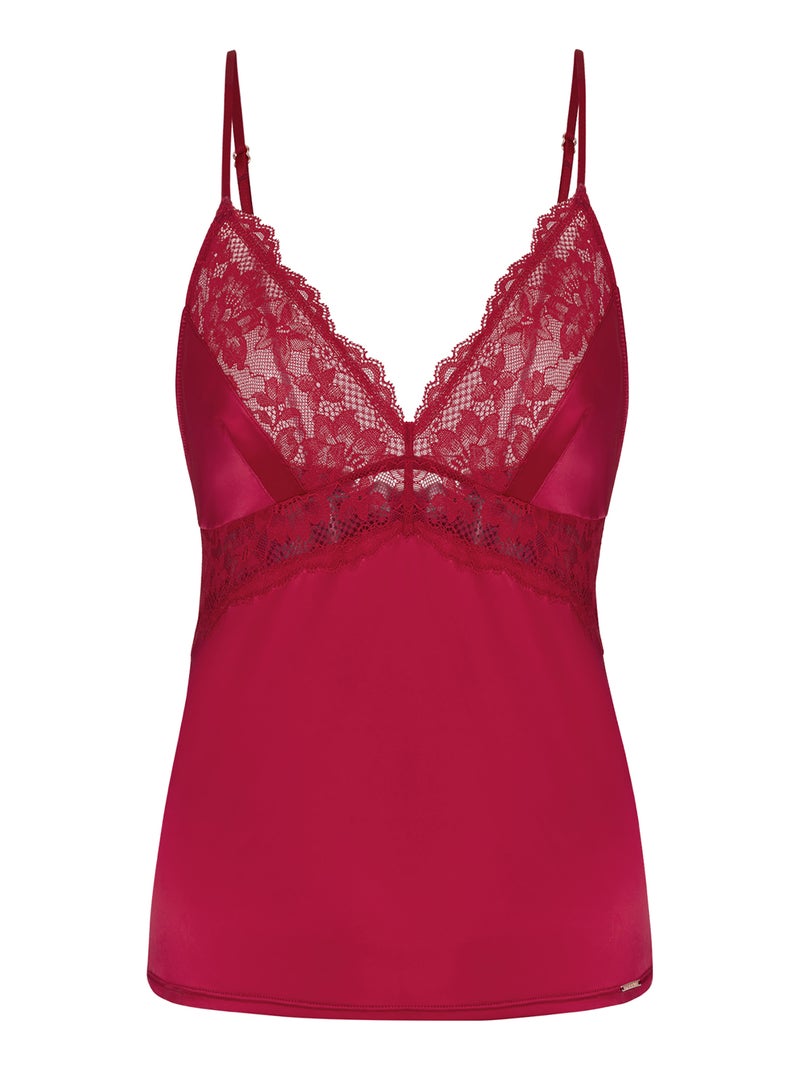 Caraco en satin lyra Dorina Rouge - Kiabi