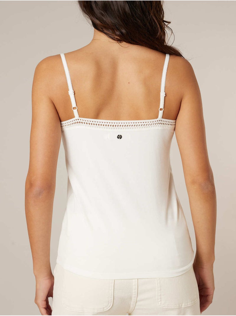 Caraco femme fines bretelles 'Deeluxe' Blanc - Kiabi