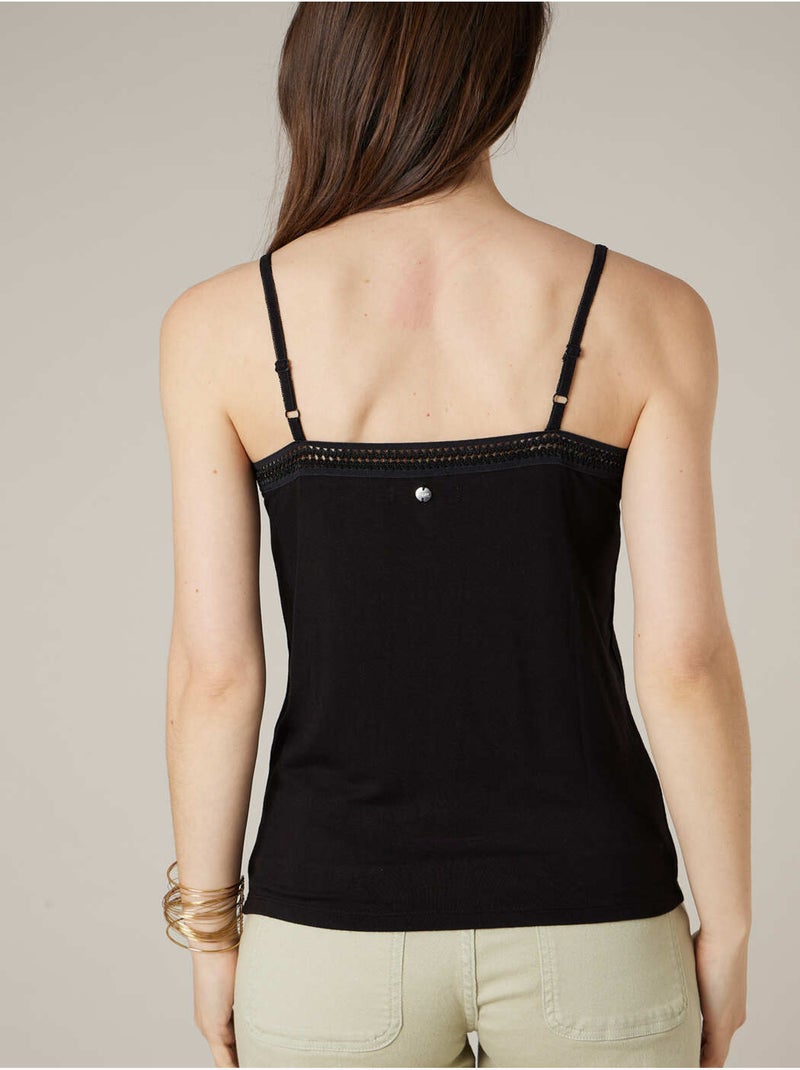 Caraco femme fines bretelles 'Deeluxe' Noir - Kiabi