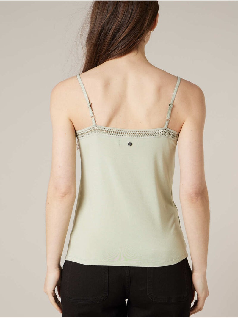 Caraco femme fines bretelles 'Deeluxe' Vert tilleul - Kiabi