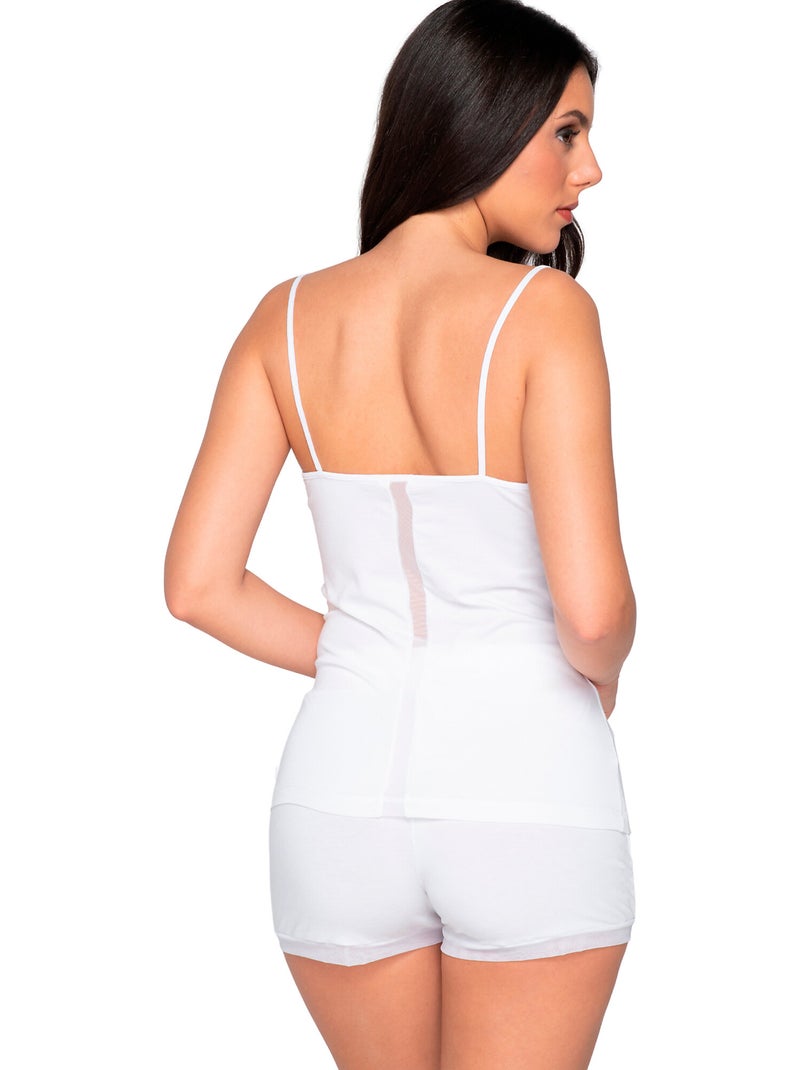 Caraco fines bretelles Cotton Touch Blanc - Kiabi