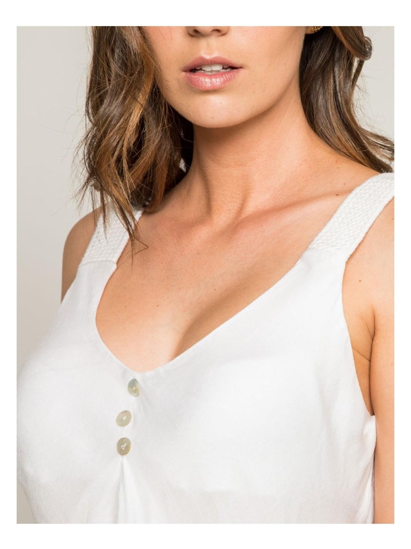 Caraco Blanc Cassé Femme - Taille 36/38 - Neuf Sans étiquettes - Idée Cadeau