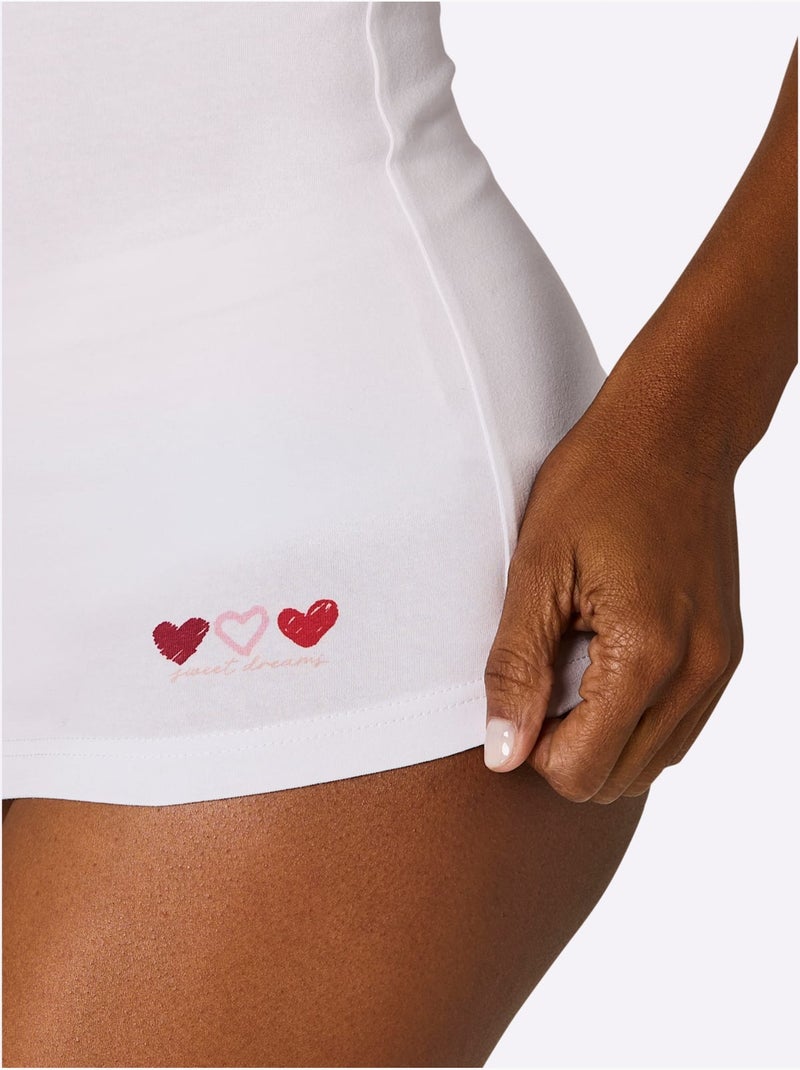 Caraco Jersey Fin - Taille Standard - Witt - Lot de 2 Blanc - Kiabi