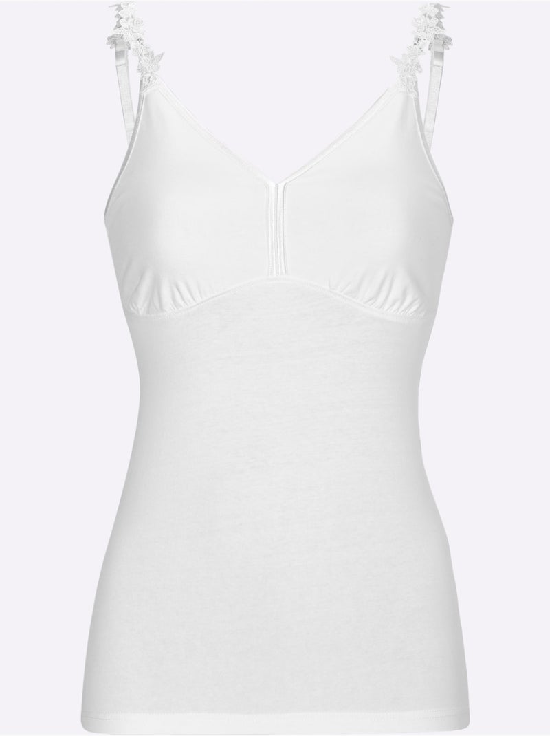 Caraco Jersey Fin - Taille Standard - Witt Blanc - Kiabi