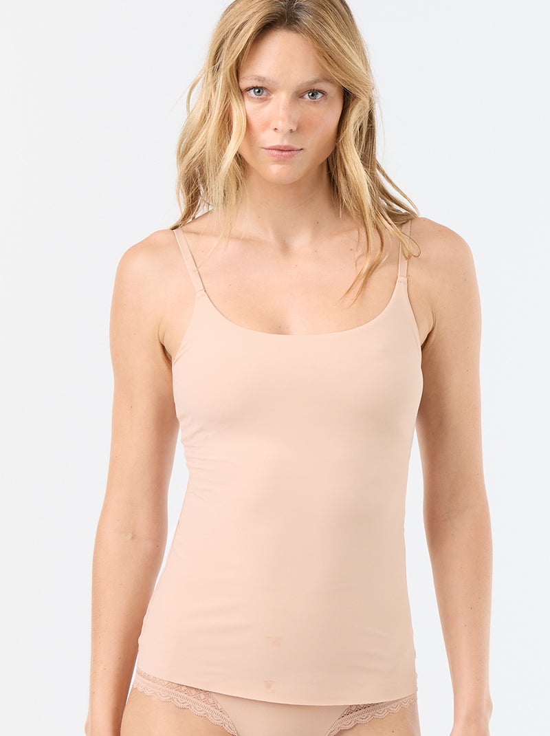Caraco microfibre brassière intégrée Rose - Kiabi