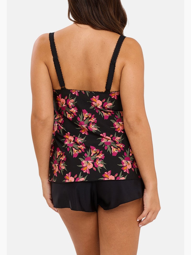 Caraco oriane sans complexe lingerie Noir Rose foncé - Kiabi