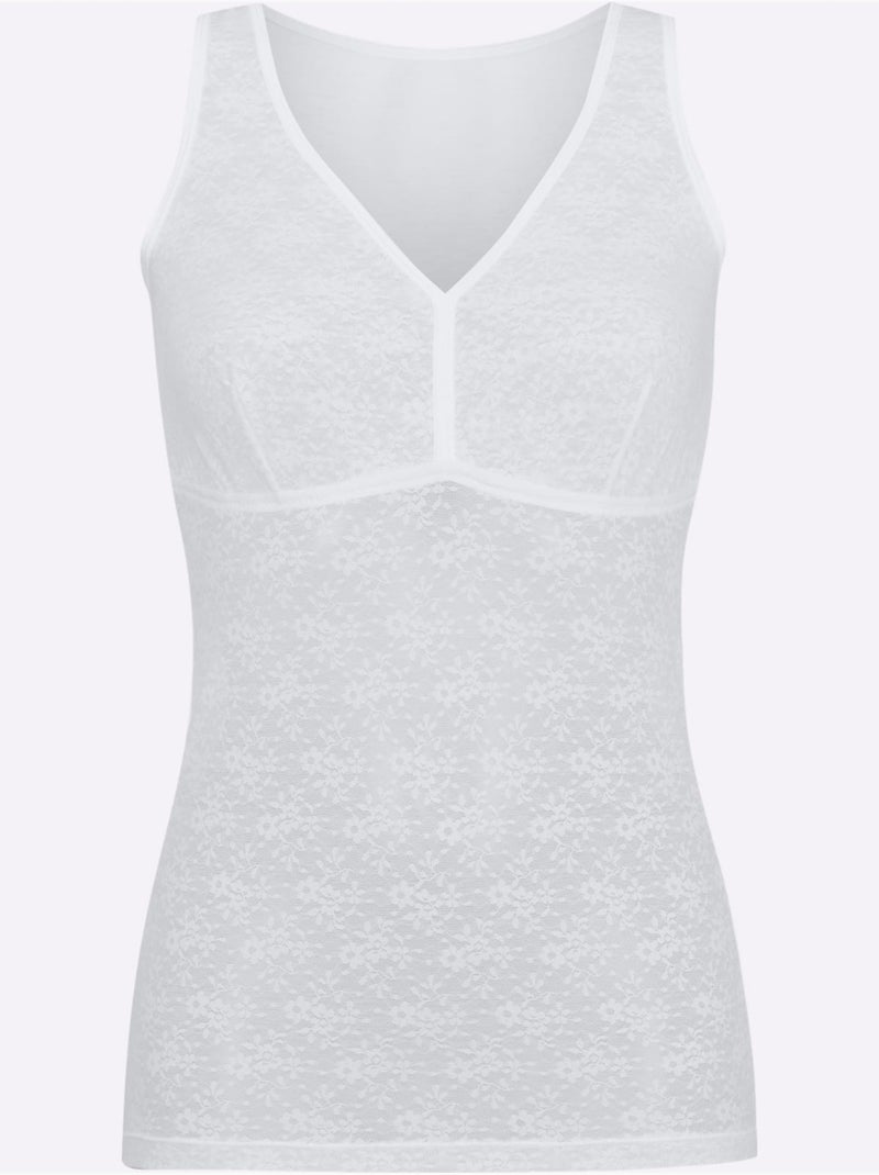 Caraco Sans Armatures Jersey Fin - Taille Standard - Witt Blanc - Kiabi