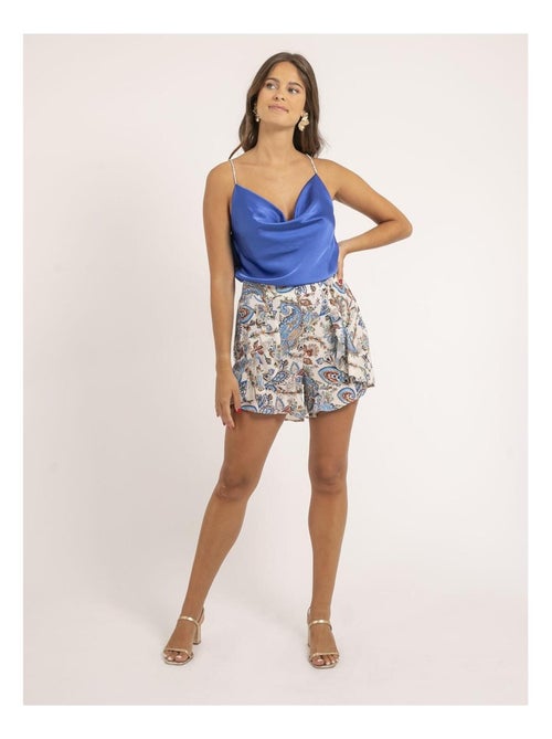 Caraco satin col bénitier FOLINE - Kiabi