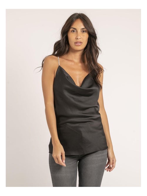 Caraco satin col bénitier FOLINE - Kiabi