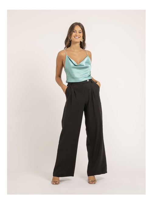 Caraco satin col bénitier FOLINE - Kiabi