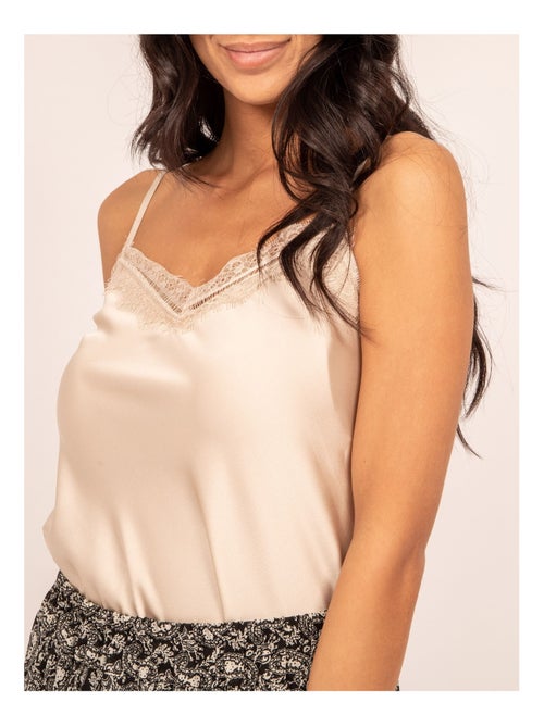 Caraco satin et dentelle FAUZIA - Kiabi