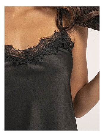 Caraco satin et dentelle FAUZIA