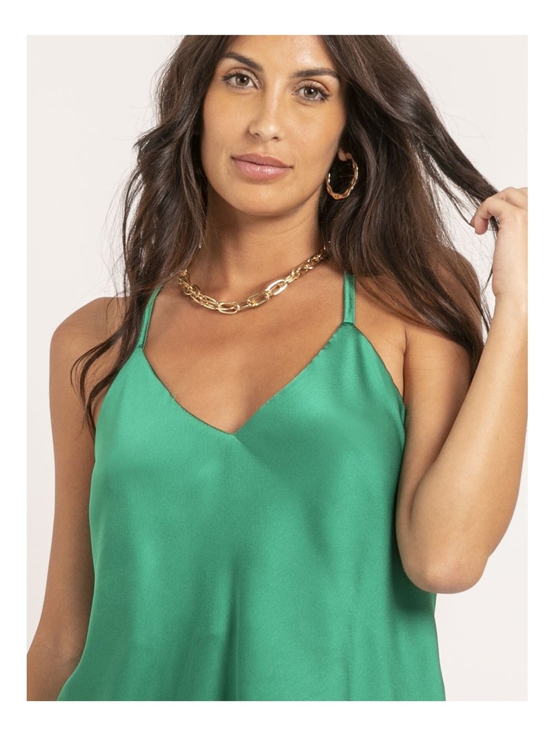 Caraco satin FIDANE Vert - Kiabi