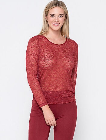 Caraco t-shirt dentelle MICRO TOUCH LACE