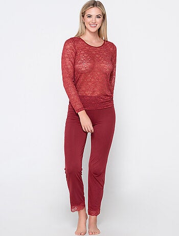 Caraco t-shirt dentelle MICRO TOUCH LACE